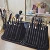 15 Pockets Stand-up Makeup Brush Holder Organizer Bag Cosmetics Storage Pouches