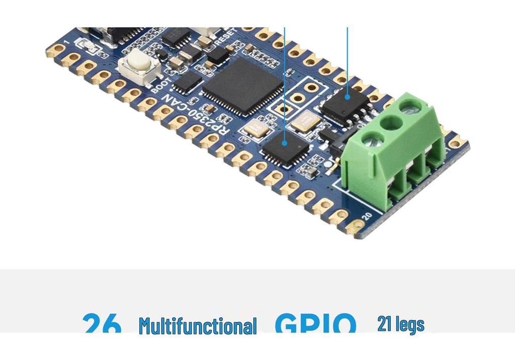 Micro-Snow RP2350 CAN Board with Raspberry Pi RP2350A Dual-Core Processor