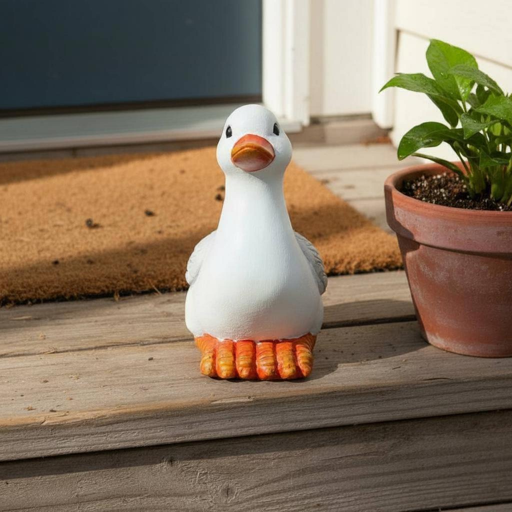 Duck Statue Resin Duck Figurine Outdoor Decor Cute for Yard, Patio