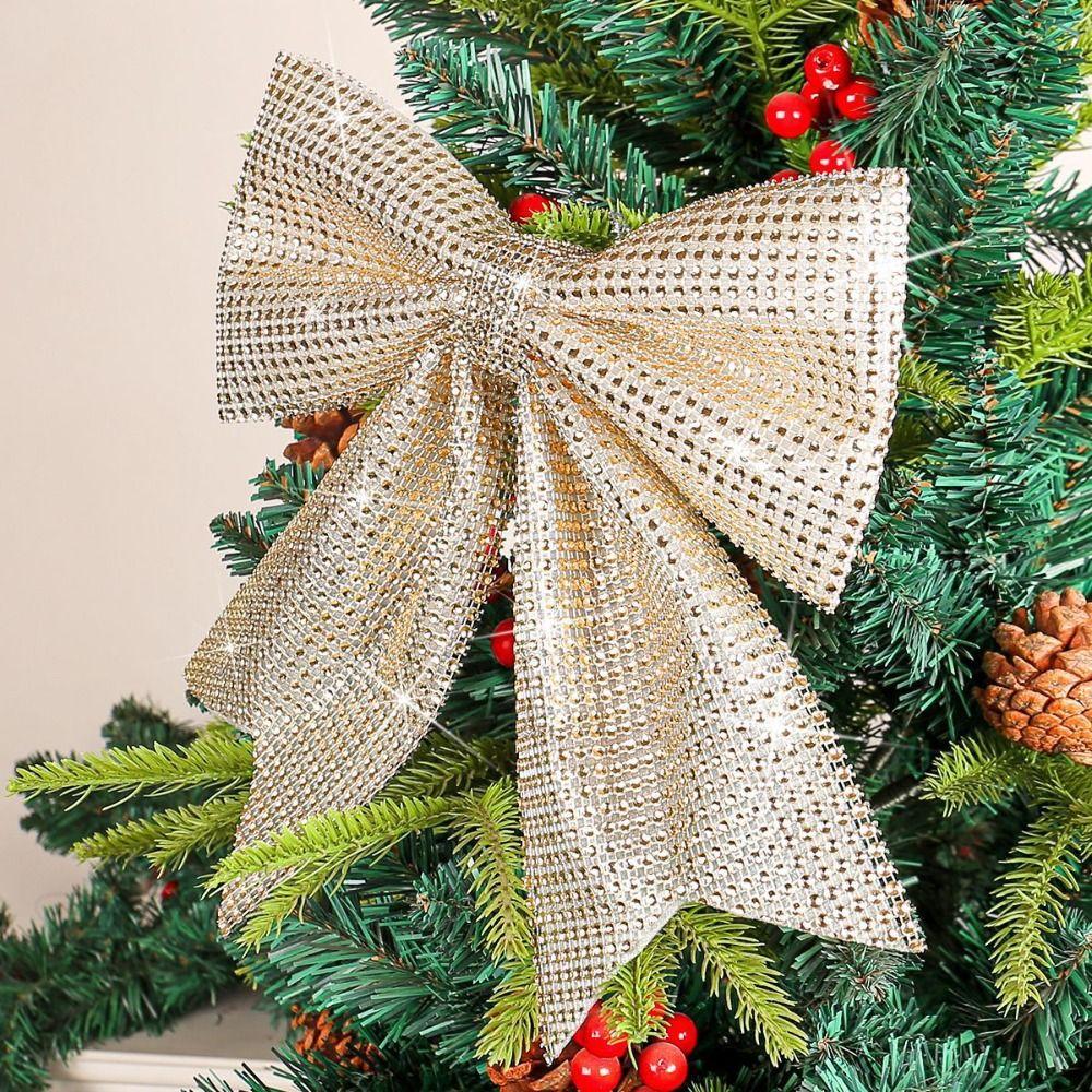 Exquisite Large Bow Pendant Cloth Christmas Tree Pendant  Home Decor