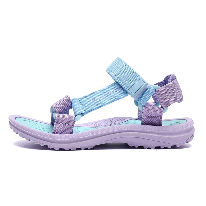 30-38 Children's Plus Size Simple and Fashionable Velcro Casual Sandals Girls' Beach Shoes