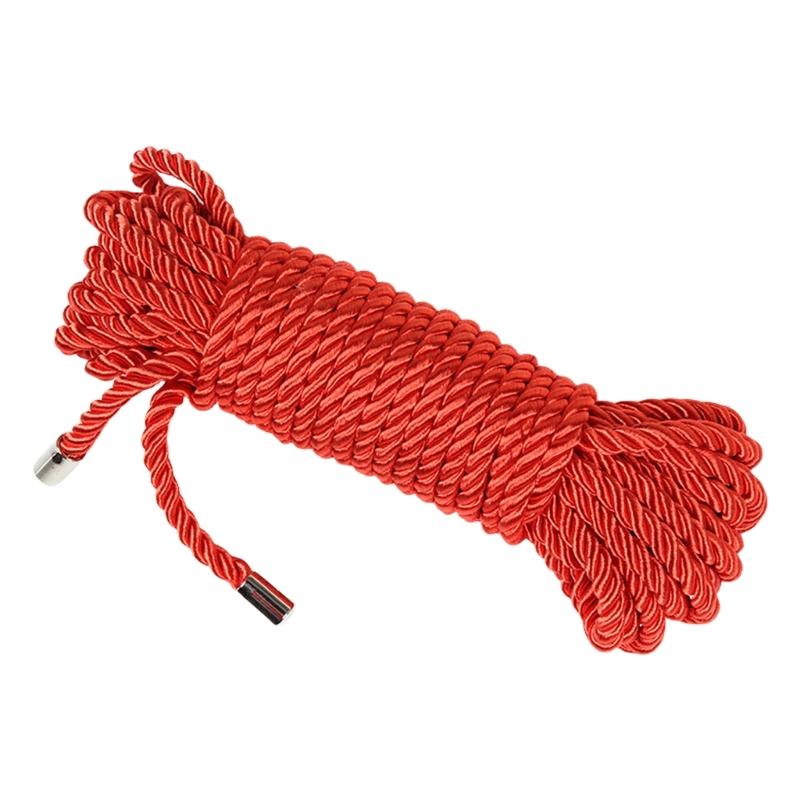 

Soft Polyester Rope 7mm Sturdy Polyester Cord for Craft Supplies and Decoration 15 Meter Long with Metal Ends Use