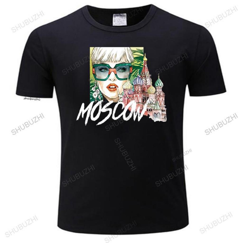 Homme Summer Brand T Shirt Fashion Cotton Short Sleeve Black Russian Girl For Clothing T-shirt Unisex O-neck Vintage Teeshirt