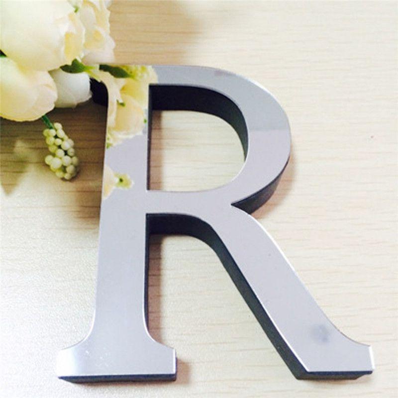 Chic 4 Letters Love Home Furniture Mirror Tiles Self-adhesive Wall Sticker Decor