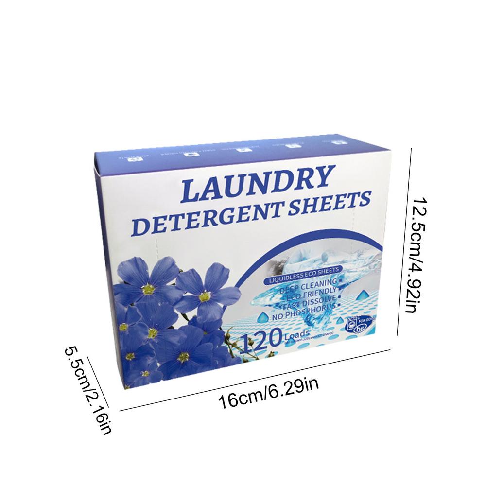 Detergent Sheets 60 Loads Plant Based Washing Machine Sheets Fast Dissolving Fresh Scent Dryer Sheets No Mess and Space-Saving