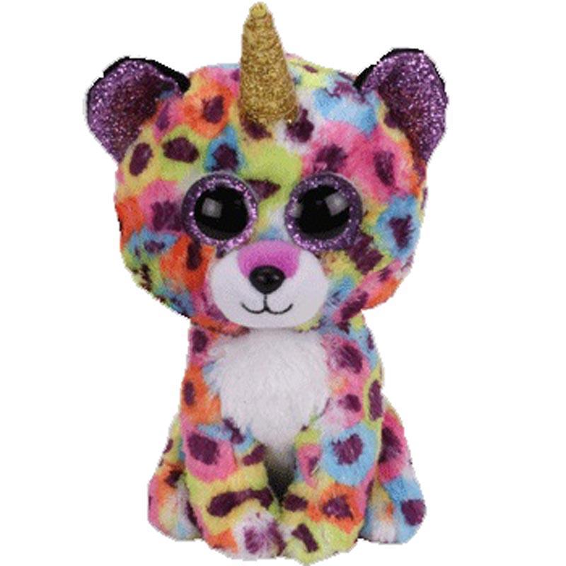 15cm Ty Beanie Animal Plush Doll Color Dinosaur Sequins Dinosaur Series Smooth Soft Plush Toy Birthday Christmas Gift