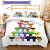3pcs Sprunki Bedding Set Duvet Cover Closure Includes 1 Duvet Cover & 2 Pillowcases, Soft and Comfortable for All Seasons.