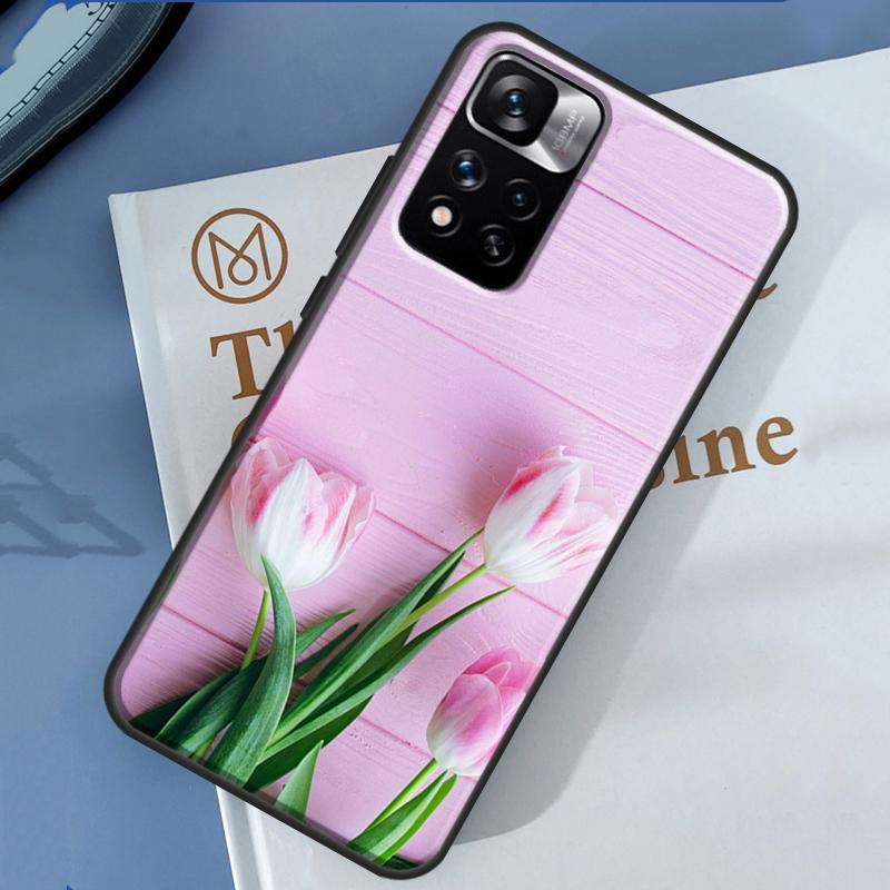 Tulips Flower Case For Xiaomi Redmi Note 14 13 11 9 10 12 Pro 9S 10S 11S 12S Redmi 10C 12C 13C 14C Cover