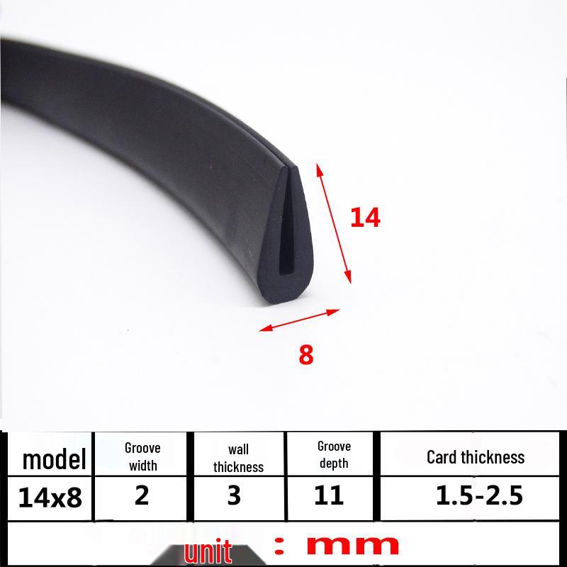 U-Shaped Rubber Anti-Collision Edge Seal Strip for Glass and Steel Plates
