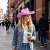 Pearlescent Shine Glitter Cowgirl Hat Glitter Finish Western Cowboy Hat  Western Theme