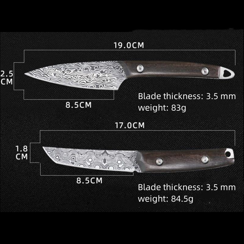 Damascus Pattern Stainless Steel Forged Kitchen Fruit Knife Boning Knife Meat Cleaver Cutter Vegetable Knife