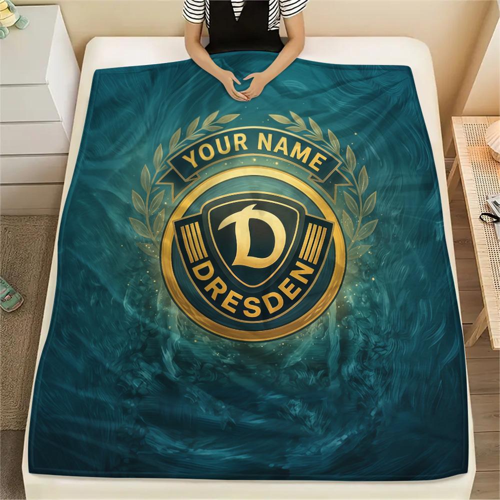 Custom Name SG Dynamo Dresden Flannel Blanket, High Quality Comfortable for All Seasons, Home Decor, Warmth and Comfort