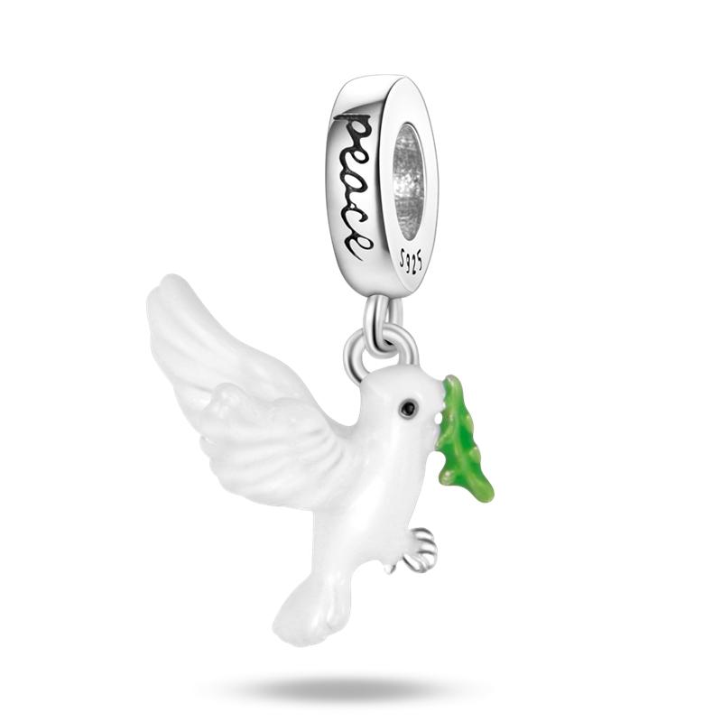 Sterling Silver S925 Sparking Dragonfly Butterfly Fit Original  Bracelet Necklace DIY Bead For Women Jewelry Making Gift