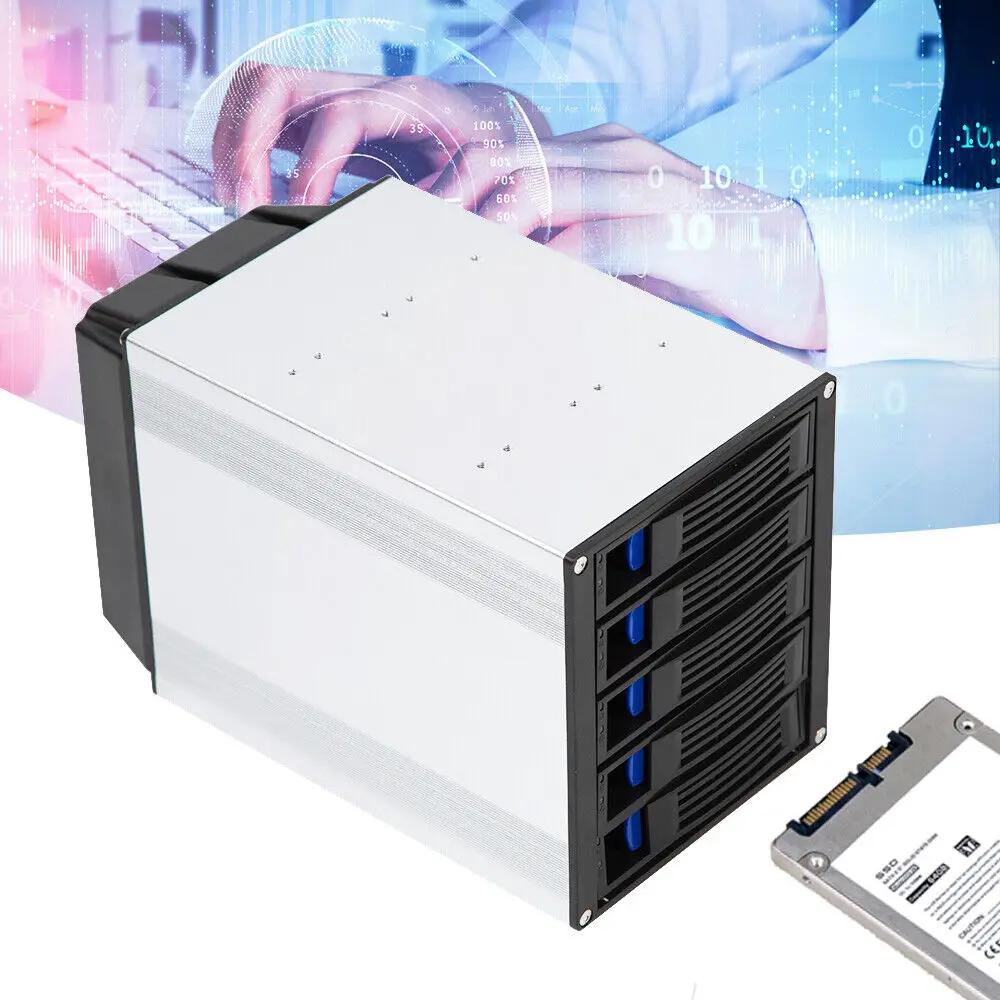 

5-секционный корпус для HDD с функцией Hot Swap – 5x SATA 3.5 /2.5 SAS HDD, 3 x 5.25 отсека United States
