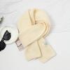 Korean Style Drawn Knitted Scarf Warm Solid Color  Soft Versatile for Couples  Students  Autumn and Winter Scarf