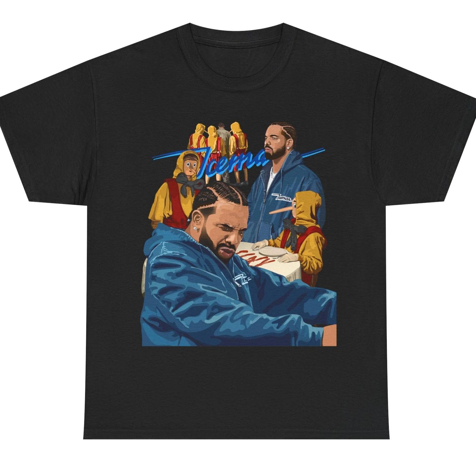 Drake IceUnisex Album Tour 2026 Graphics 100Cotton Shirt Unisex Y2k Hiphop Style Summer Unisexs Oneck Short Sleeve Tshirt Fan Gift S