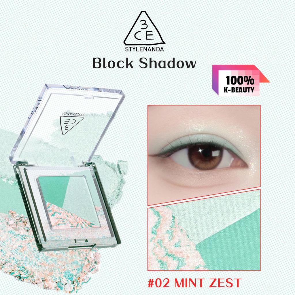 3CE Block Lidschatten 3,3 g/0,12 oz (7 Farboptionen)