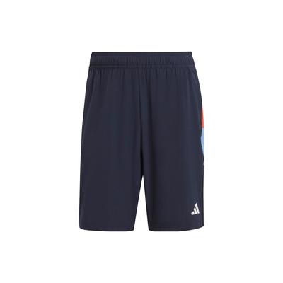 Logo Print Drawstring Elastic Mid Waist Straight Casual Shorts Men Shorts Legendary-Ink-Blue IN5059