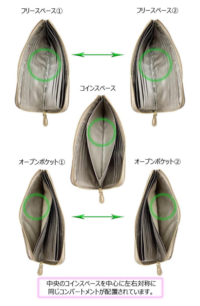 HARUBE Kyoto Naniwaya Slim L-Zip Long Wallet, Cowhide Leather, Rose Embossed, Women's, #83-157 [Metallic Rose] (Black)