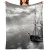 Neverland Ship (B&W) Throw Blanket Blankets Ands Giant Sofa Warm Funny Gift Blankets