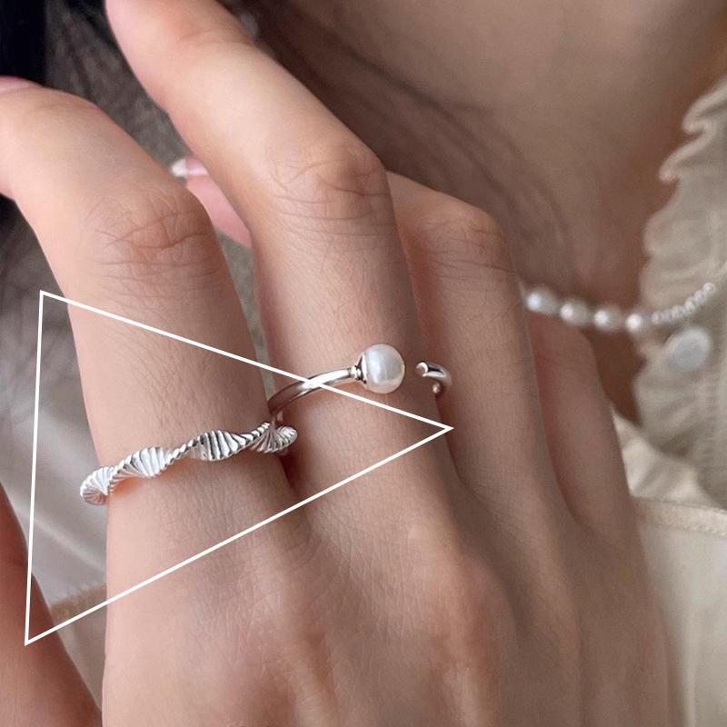 VENTFILLE 925 Sterling Silver Ring for Women Girl Gift Flower Bow Love Combination Ins Niche Jewelry Dropship Wholesale