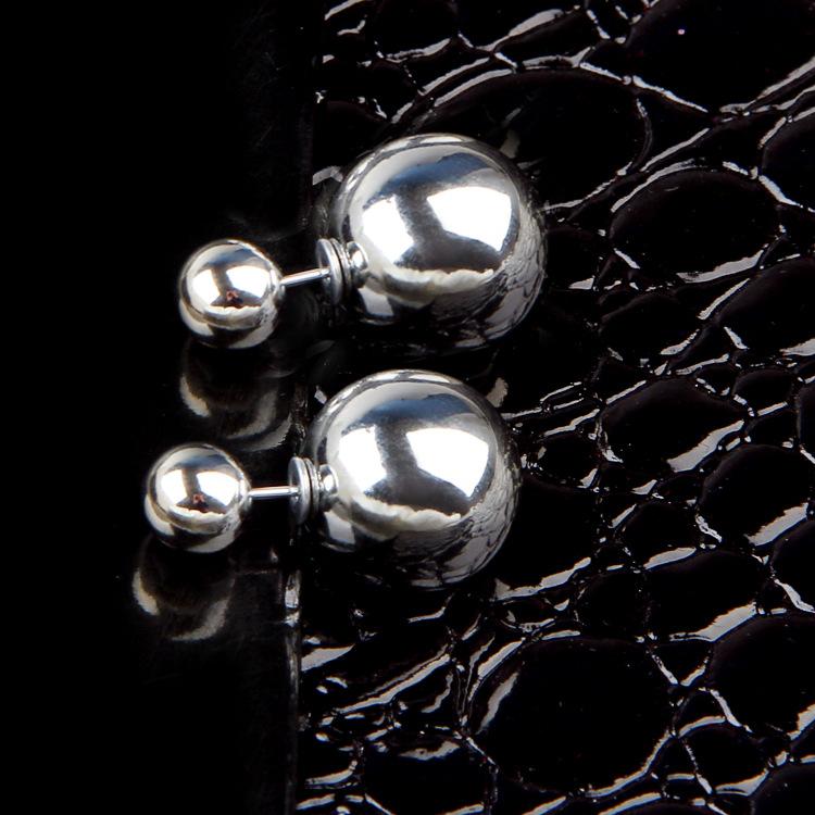 Good Sir, The Same Style Stud Earrings Are Fashionable And Personalized Double-Sided Pearl Stud Earrings, Earrings, Jewelry, Batch Women