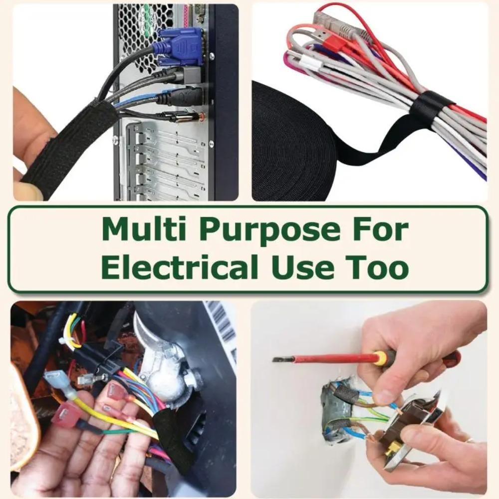 Electrical Tape Heat Resistant Harness Car Cable Harness Waterproof Insulating Electrical Tape Black Self Adhesive Fabric Tape