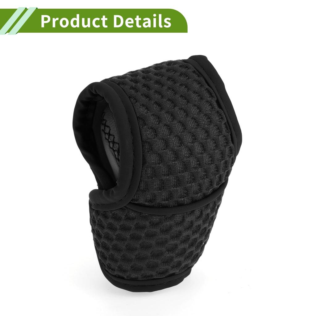 HOPESPANNER Shift Knob Mesh Compatible with Interior Parts Cover, Black, 1pc, Fabric, Breathable, Universal, Scratch-Resistant, Stain-Resistant,