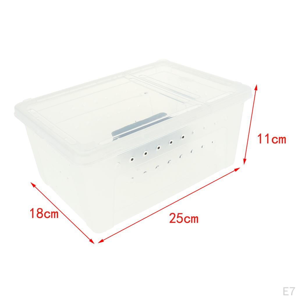 Pet Reptile Spider Breeding Box Transport Case Feeding Hatching Tank