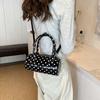 Polyester Spicy Girl Handbag Korean Style PU Shoulder Bag Polka Dot Cylindrical Bag  Party