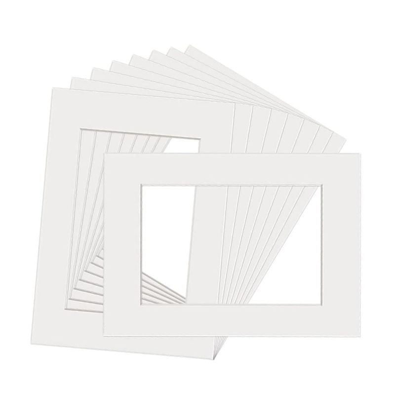 Practical-10 PCS Picture Photo Mounts Frame Mats White Photo Mounts For Picture Posters Display