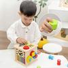 Bajoy 8-in-1 Montessori Toy: A Multi-functional Wooden Toy That Keeps Children Entertained, Featuring Color Sorting, Shape Sorting, Drawers, a