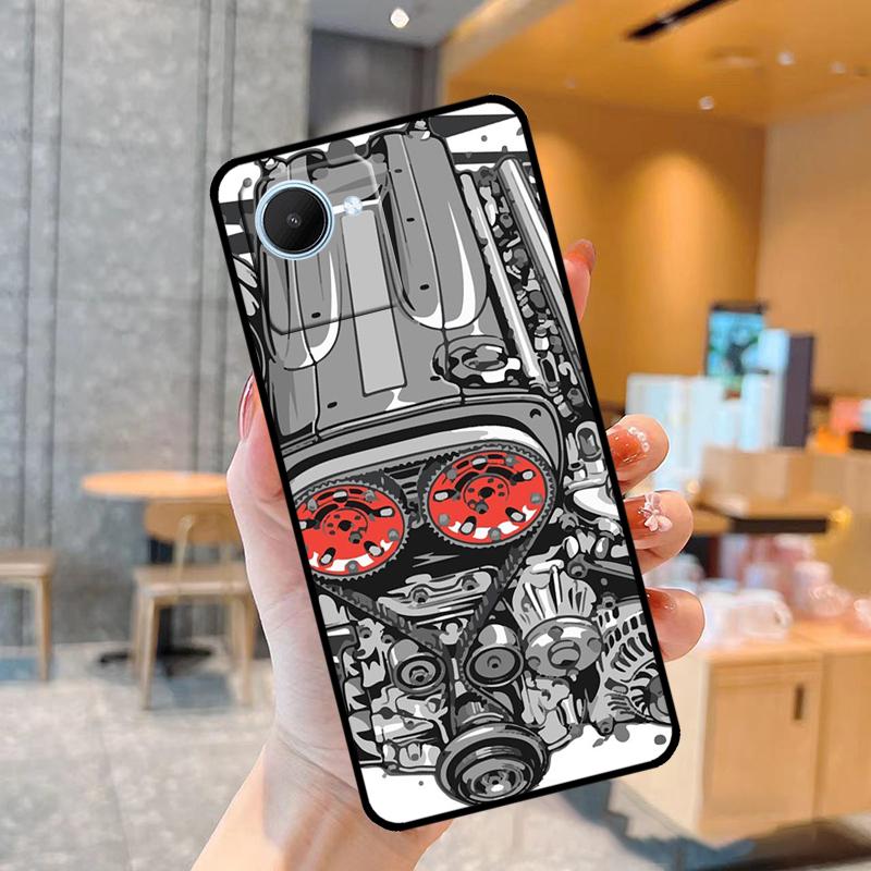 

Чехол для двигателя JDM Car RB26 для Realme C55 C33 C31 C35 C30 C11 C15 C25s C21Y GT Neo 5 3T 2T 8 9 10 11 Pro Plus Realme C31