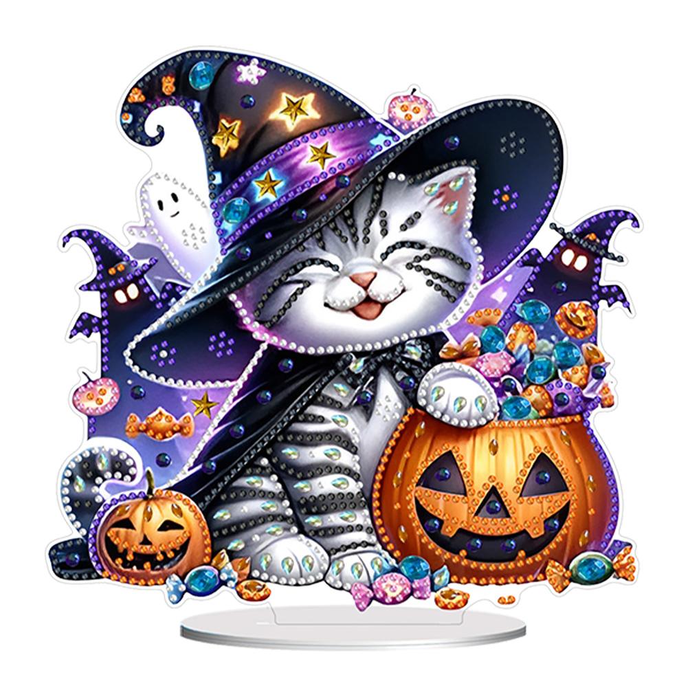 Acryl Halloween Thema Diamant Malerei Tischdekorationen Set 5D DIY Diamant Kunst Tischdekorationen Heim Schlafzimmer Dekoration