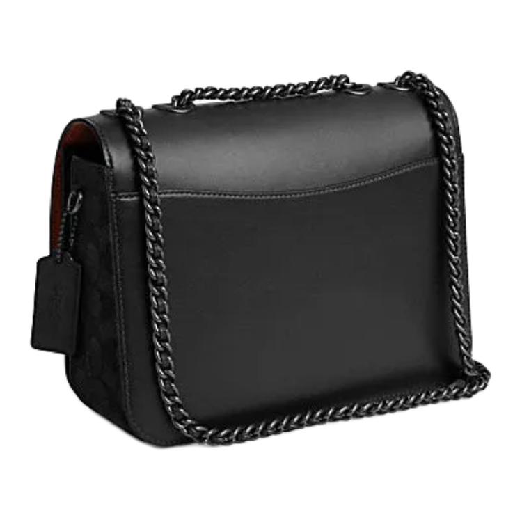 Coach Madison 24 Camellia Logo Turnlock Crossbody Bag Women Crossbody Bag Charcoal-Gray CW454-MWQV8