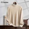 Fanzhen Men's 100% Cashmere Mock Neck Sweater