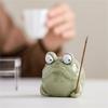 Light Green Ceramics Frogs Miniature Statue Incenses Stick Holder Funny Animal Incenses Burners Tabletop Decors Gift
