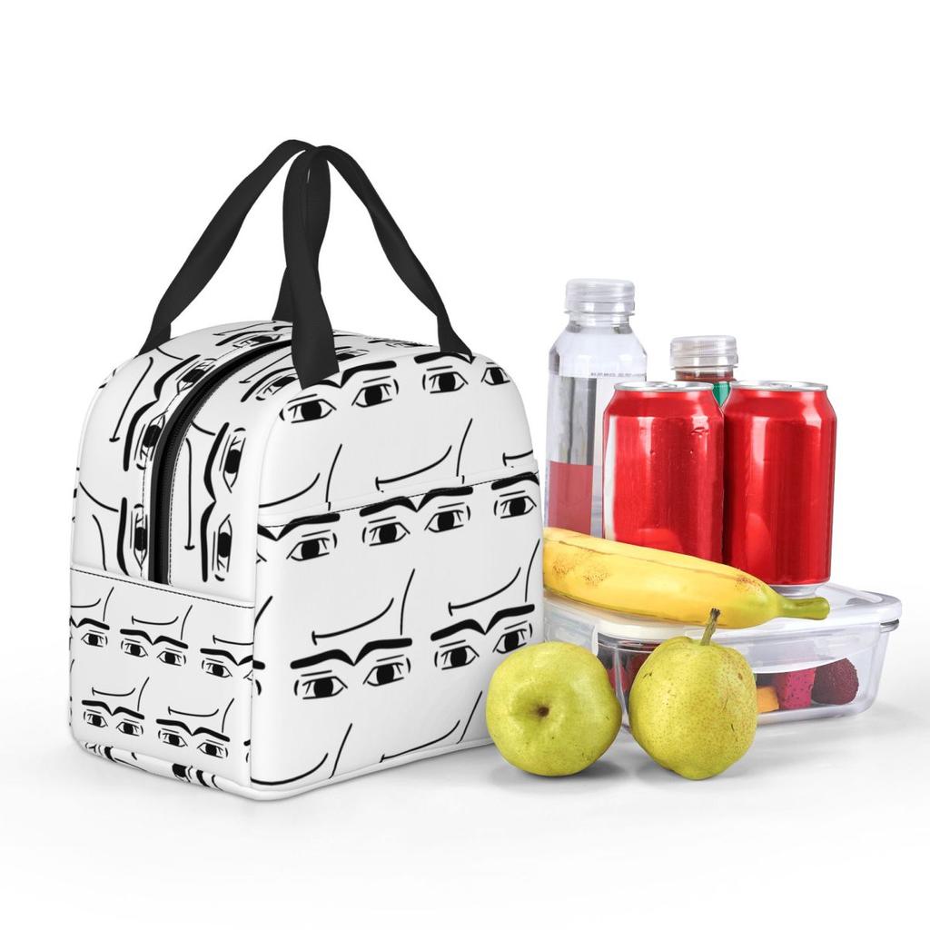 Man Face Insulated Lunch Bag for Women Office Cooler Thermal Food Box Tote Portable Lunch Boxes Container