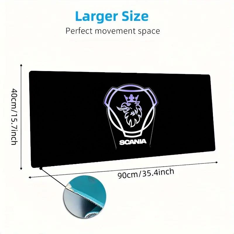 Scania Lev Znak Velká Velikost Podložka pod Myš Velký Herní Stůl Polštář Protiskluzová Podložka pro Notebook Tablet Velká Podložka pod Myš XXL Podložka Mini PC Podložka na Hraní S Uzamykatelným Okrajem