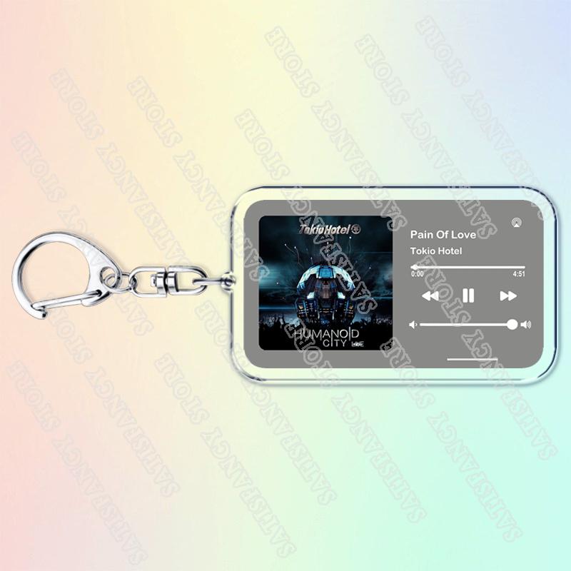 Portachiavi Musicali Tokio Hotel per Donne Accessori Borsa Automatico Schrei Monsoon Tom Bill Kaulitz Canzoni Portachiavi Gioielli Regali per Fan
