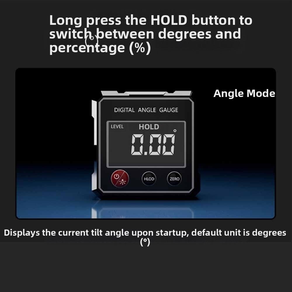 LCD Backlight Angle Finder Waterproof Level Angle Gauge Digital Inclinometer  Construction Work