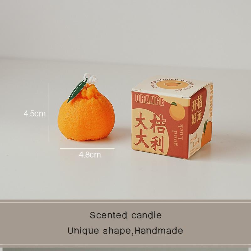 Уродливая апельсиновая ароматизированная свеча на заказ Интернет знаменитость свадьба ins атмосфера сувенир ручной работы большой апельсин Дали фрукт моделирование воск 1