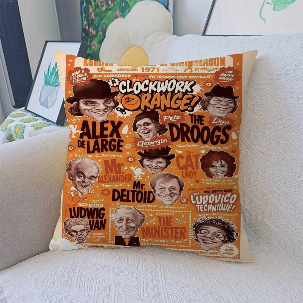 Movie A Clockwork Orange Pillow Cover Sofa Cushion Cover Home Room Decoration Children Gift