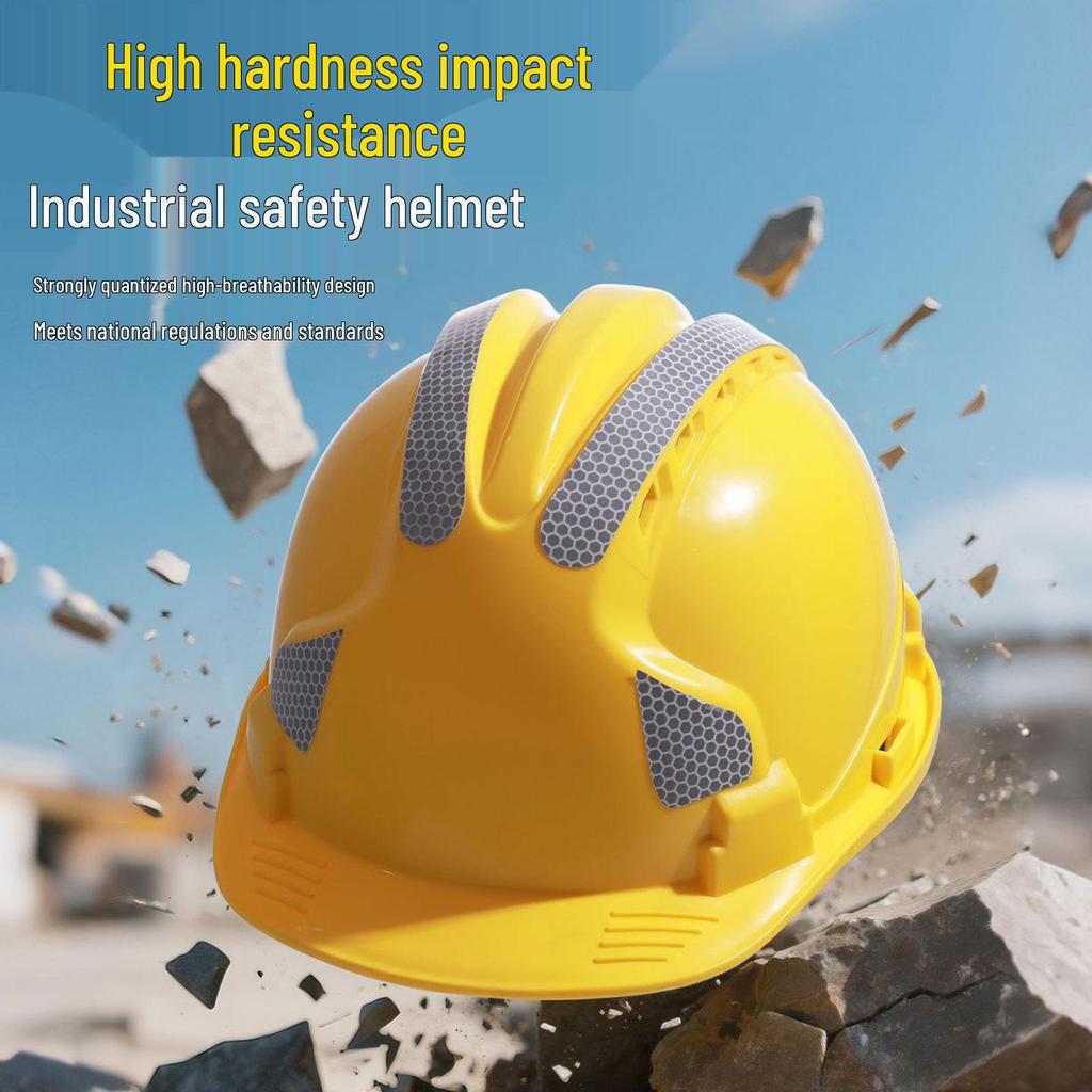 Iron Head Reflective Breathable Anti-Smash Construction Safety Helmet