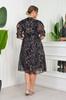 Women's Big Size Dress Plus Size Marble Patterned Chiffon Dress