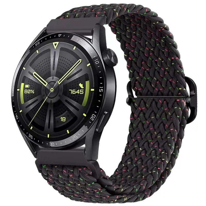 22mm 20mm Nylon Braided Strap For Huawei Watch 4/3/GT4-3 Samsung Watch 6/5/4/3 Fabric Bracelet Wristband Amazfit GTR 4/GTS4 Belt