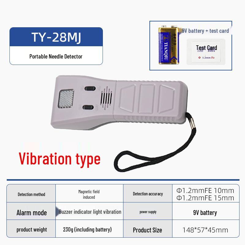 Portable 28MJ Purple Handheld Fabric Metal Detector for Broken Needles In Clothing