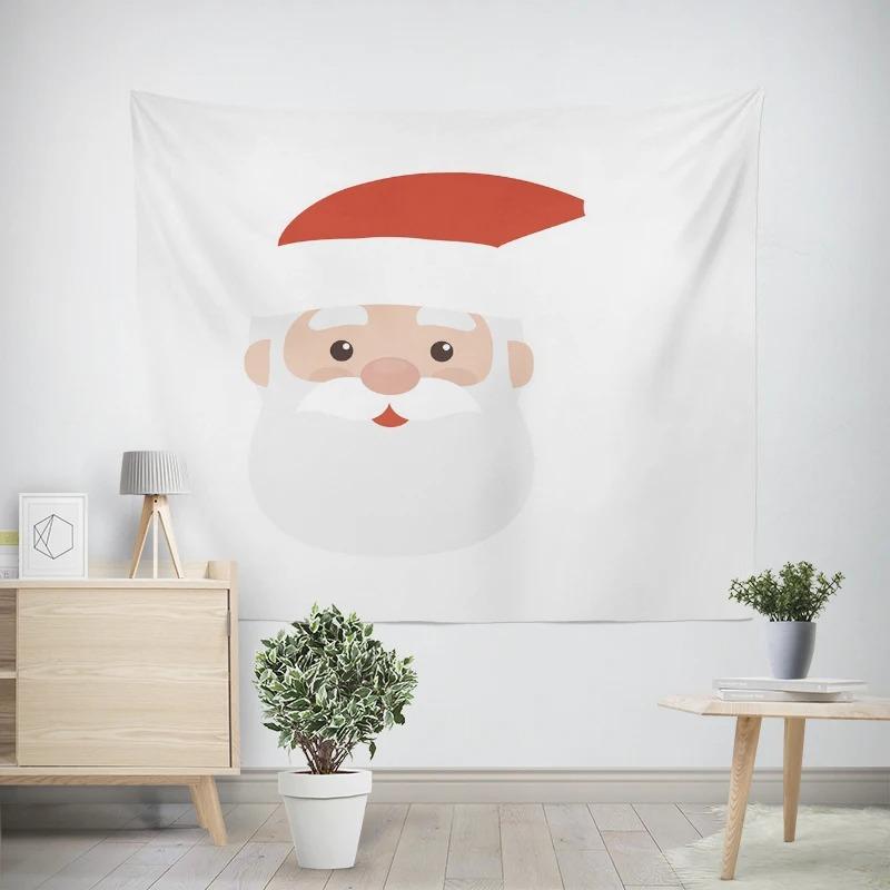 

Рождество Новый год Белый бородатый Санта-Клаус Узор Гостиная Спальня Декоративный Гобелен 100x75cm