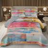 Rustic Wooden Board Coverlet Set Western Farmhouse Bedspread Queen Grunge Wooden Wood Lodge Quilted Bedding Set For Kids Teen