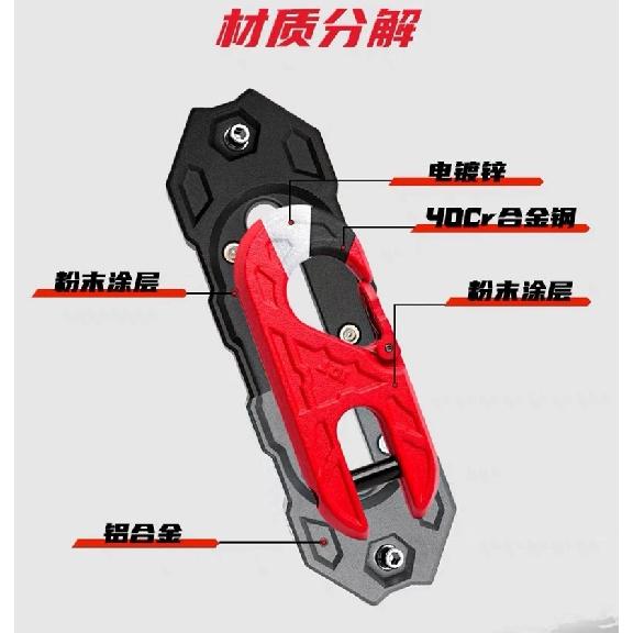 Towing Winch Fairleads with Tow Hook 15T 10 Inch Mount Hole for Synthetic Rope Electric Winch Offroad Vehicle Recovery Accessory